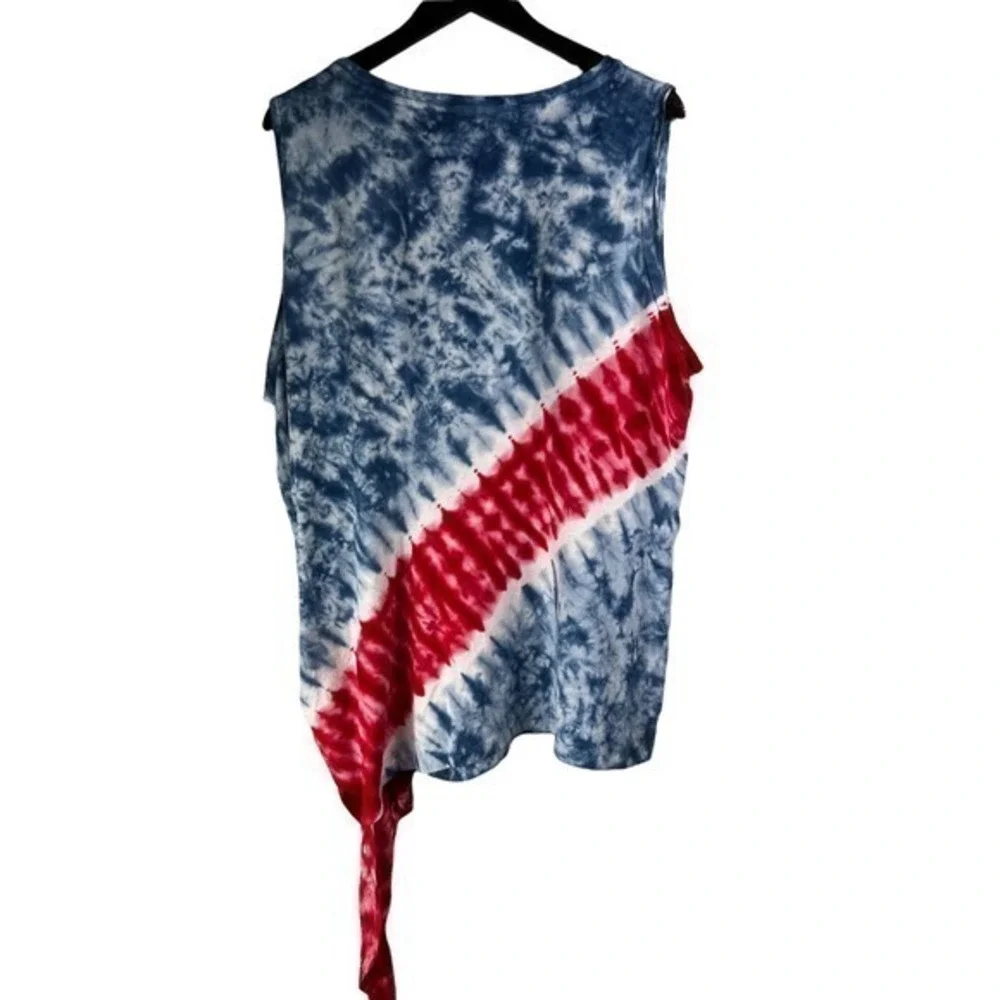 CHAPS 2XL NWOT tie die sleeveless tee - Picture 3 of 7